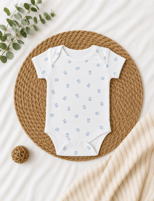 Bear Print Cotton Onesie