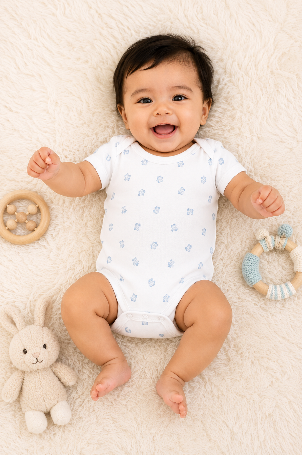 Bear Print Cotton Onesie