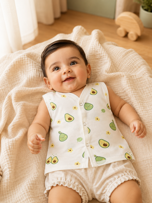 Avocado Print Muslin Jabla