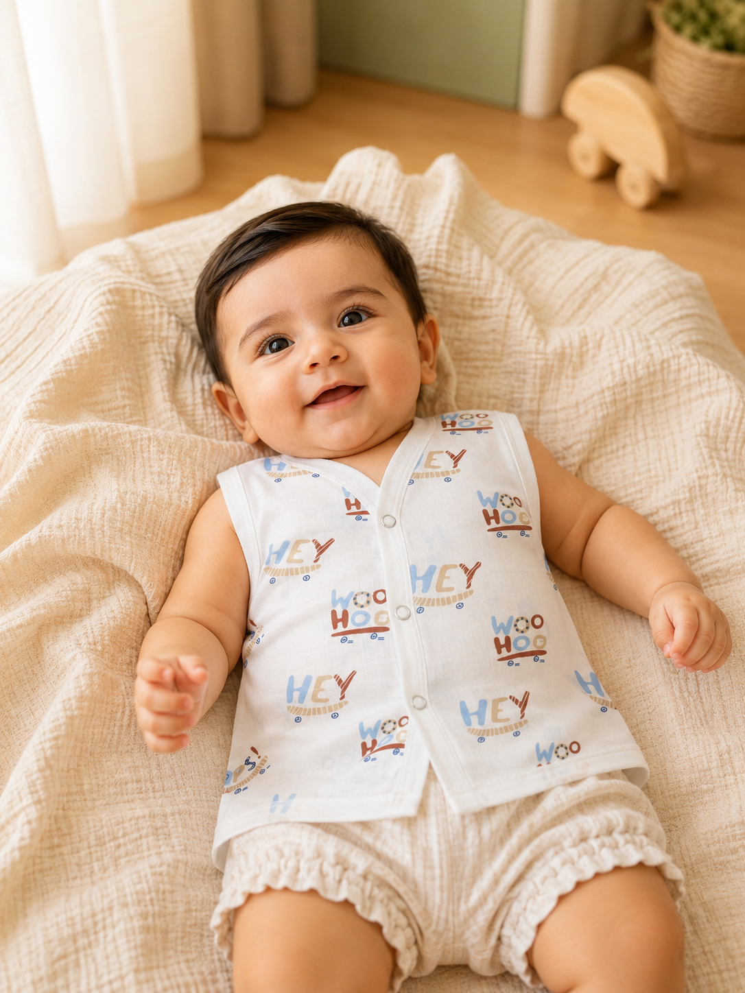 Woohoo Print Muslin Jabla