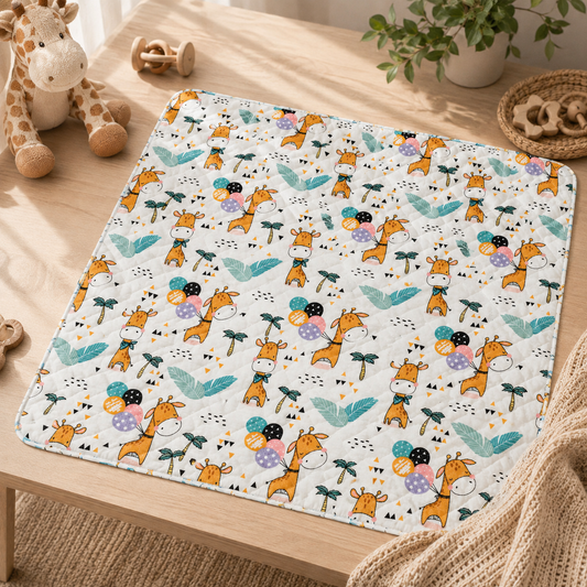 Giraffe Print 2 Layer Muslin Blanket 85x85 Cm