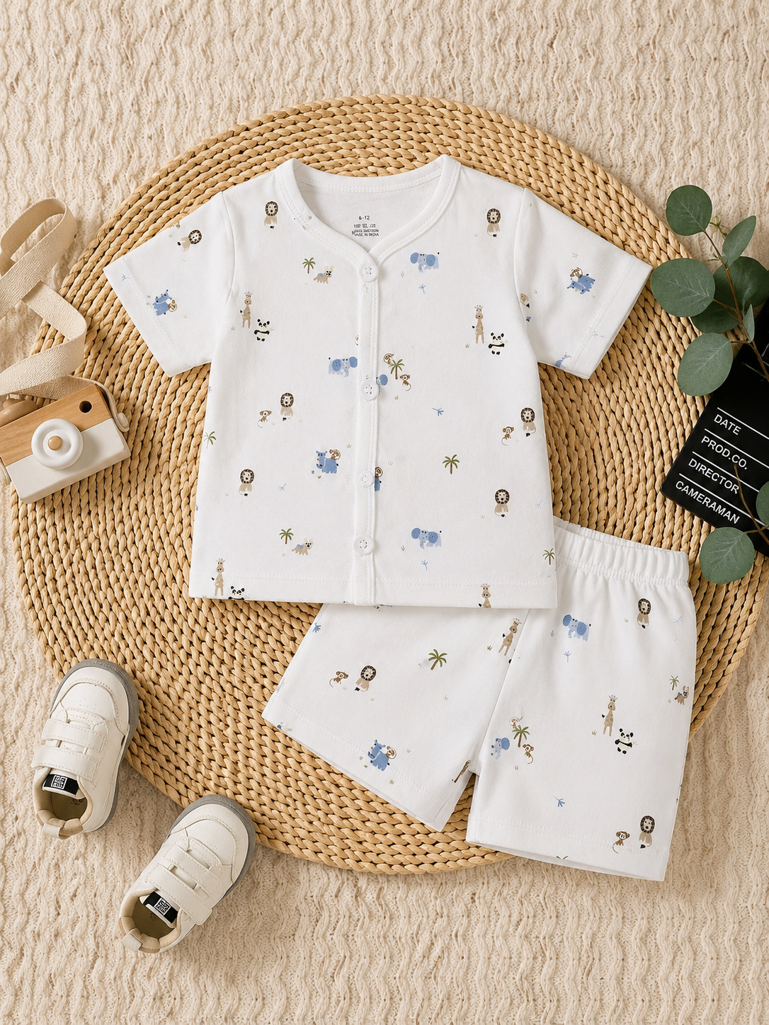 Lion Face Printed Cotton Co-Ords