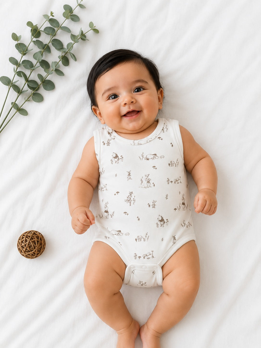 Kangaroo Print Cotton Onesie