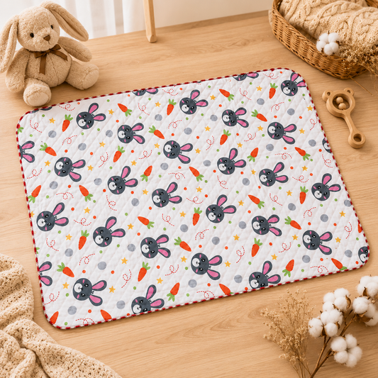 Bunny Face Print 2 Layer Muslin Blanket 85x85 Cm