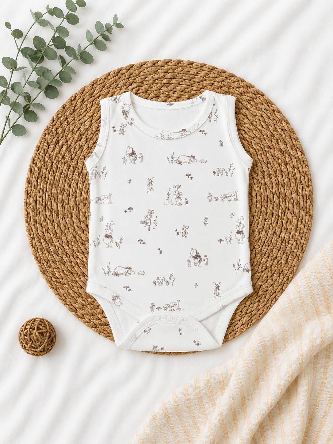 Kangaroo Print Cotton Onesie